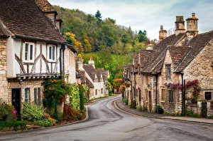Castle Combe in the Fall, Wiltshire, England Castle Combe in the Fall, Wiltshire, England