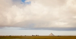 Castle in the Sky of Mont-Saint-Michel, Normandy, France Castle in the Sky of Mont-Saint-Michel, Normandy, France