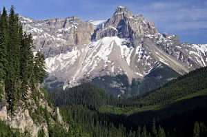 Cathedral Mountain with the Cathedral Crags in the middle, view from the Yoho Valley, Yoho National Park Cathedral Mountain with the Cathedral Crags in the middle, view from the Yoho Valley, Yoho National Park