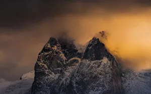 The central Monte Rosa massif peak in switzerland The central Monte Rosa massif peak in switzerland