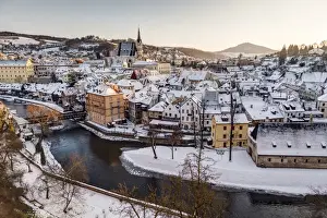 Framed Print : Cesky Krumlov Winter Print Framed Print : Cesky Krumlov Winter Print