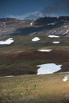 childrens running in East Turkey landscape childrens running in East Turkey landscape