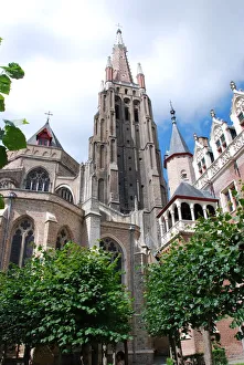 The Church of Our Lady Bruges and its bell tower The Church of Our Lady Bruges and its bell tower