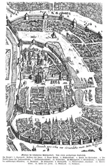 City of Moscow Russia 17th century map illustration City of Moscow Russia 17th century map illustration