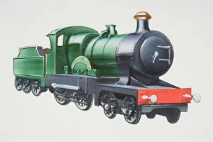 Collections/dorling kindersley prints/city truro green steam engine Collections/dorling kindersley prints/city truro green steam engine