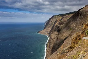 Cliff coast near Ponta do Pargo, Ponta do Pargo, Faja da Ovelha, Calheta, Madeira, Portugal Cliff coast near Ponta do Pargo, Ponta do Pargo, Faja da Ovelha, Calheta, Madeira, Portugal