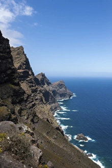 Cliffs near Casas de Tirma de San Nicolas, Artenara region, Gran Canaria, Canary Islands Cliffs near Casas de Tirma de San Nicolas, Artenara region, Gran Canaria, Canary Islands
