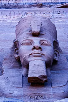 Close up of sculpture on Great Temple of Ramses II, Abu Simbel, UNESCO World Heritage Site, Egypt Close up of sculpture on Great Temple of Ramses II, Abu Simbel, UNESCO World Heritage Site, Egypt