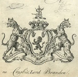 Coat of Arms Crosbie Lord Branden or Brandon Coat of Arms Crosbie Lord Branden or Brandon