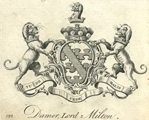Coat of Arms Damer Lord Milton 18th century Coat of Arms Damer Lord Milton 18th century