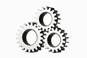 Studio Photography Equipment Prints: Three cog wheels