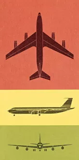 Images Dated 12th August 2003: Color Three Views of Airplane