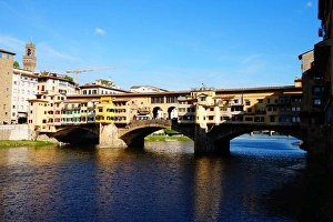 Colourful Ponte Vecchio Bridge, Florence, Italy Colourful Ponte Vecchio Bridge, Florence, Italy