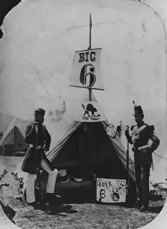 Vintage Military Artwork Prints: Confederate Base