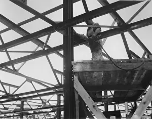Industrial Photography 1930s Prints: Construction Worker