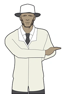 Cricket umpire gesturing four runs, hand pointing to side Cricket umpire gesturing four runs, hand pointing to side
