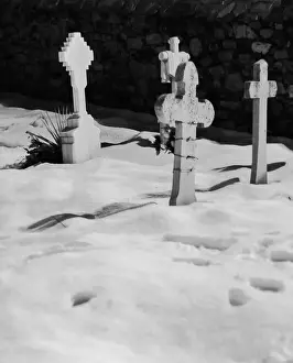 Black And White Cemetery Photos Prints: Cruces