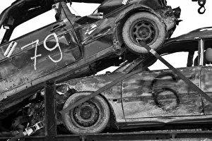 Damaged cars after autocross in Moosbeuren, Baden-Wuerttemberg, Germany, Europe Damaged cars after autocross in Moosbeuren, Baden-Wuerttemberg, Germany, Europe