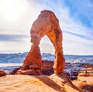 Delicate Arch at Arches National Park - Utah, in winter Delicate Arch at Arches National Park - Utah, in winter