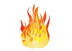 Digital illustration of flame rising from bonfire Digital illustration of flame rising from bonfire