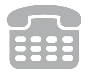 Digital illustration of grey landline telephone Digital illustration of grey landline telephone