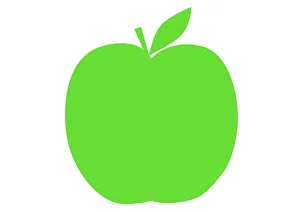 Digital illustration representing green apple Digital illustration representing green apple