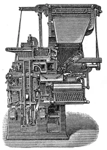 Linotype Print: Vintage Linotype Illustration