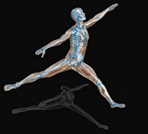 Digitally generated image of human representation dancing ballet Digitally generated image of human representation dancing ballet