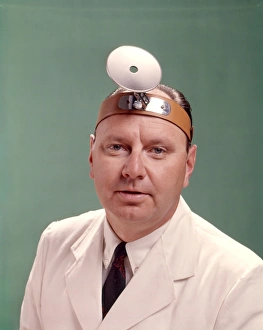 Doctor Portrait Head Shoulder Wearing Opthalamoscope Diagnostic Tool Doctors Health Physician Healthcare Doctor Portrait Head Shoulder Wearing Opthalamoscope Diagnostic Tool Doctors Health Physician Healthcare