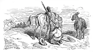 Don Quixote and Sancho engraving Don Quixote and Sancho engraving