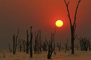 Dramatic sunset over Lake Kariba. Zimbabwe, Southern Africa Dramatic sunset over Lake Kariba. Zimbabwe, Southern Africa