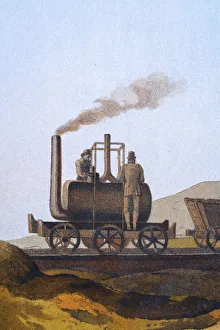 Early steam train invented by Mr Blenkinsop to transport coal, Leeds, Yorkshire Early steam train invented by Mr Blenkinsop to transport coal, Leeds, Yorkshire
