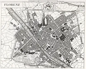 engraved illustrations of the city of Florence engraved illustrations of the city of Florence