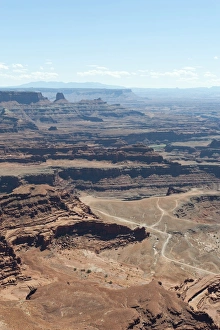 Eroded landscape, canyons, red sandstone, Dead Horse Point Overlook, Dead Horse Point State Park, Utah Eroded landscape, canyons, red sandstone, Dead Horse Point Overlook, Dead Horse Point State Park, Utah