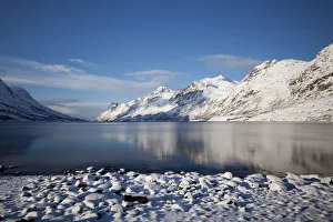 Ersfjord in winter, Tromso, Norway, Europe Ersfjord in winter, Tromso, Norway, Europe