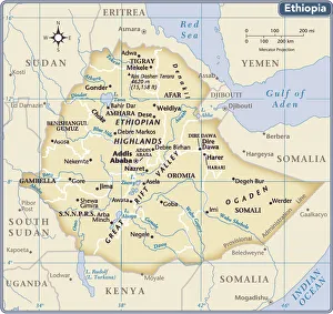 Ethiopia country map