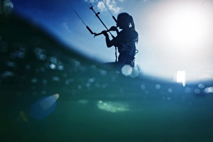 female kite surfer