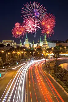 Firework over Kremlin Print