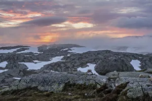 Fjell landscape at Lysefjord, Rogaland province, Vestland or Western Norway, Norway Fjell landscape at Lysefjord, Rogaland province, Vestland or Western Norway, Norway