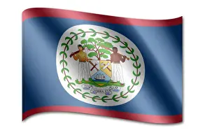 Central America Flags Prints: Flag of Belize