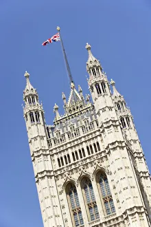 Flag Flying From Westminster Abbey, London, England Flag Flying From Westminster Abbey, London, England