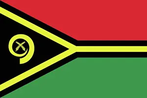 Vanuatu Flag Print - Official National Emblem