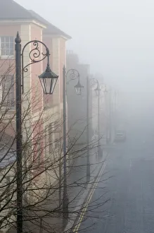 A foggy Londonderry street, from the city wall A foggy Londonderry street, from the city wall