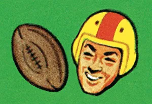 Football player and ball Football player and ball
