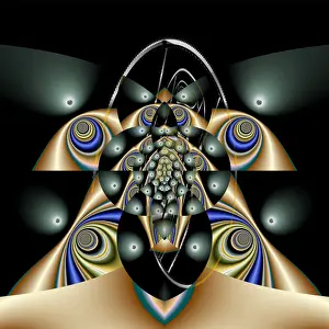 Fractal Prints: Fractal Art Print - Abstract Geometric Pattern