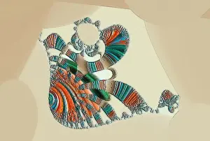Colorful Geometric Patterns Prints: Fractal object