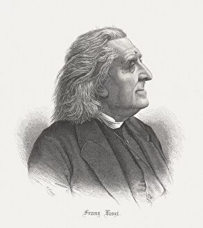 Images Dated 2nd November 2017: Franz Liszt (Hungarian composer, 1811-1886), steel engraving, published in 1887
