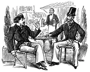 Images Dated 28th January 2015: Frenchmen at a 19th century cafe
