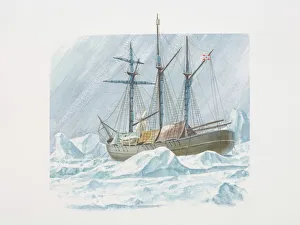 Collections/dorling kindersley prints/fridtjof nansens 1893 ship fram frozen ice Collections/dorling kindersley prints/fridtjof nansens 1893 ship fram frozen ice