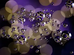 Oil on Water Galaxy Print: Abstract Macro Reflections